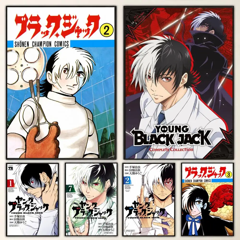 Black Jack Classic Medical Anime Genius Surgeon Series Poster Aesthetic Art Print for Bedroom & Living Room Decor, Unframed