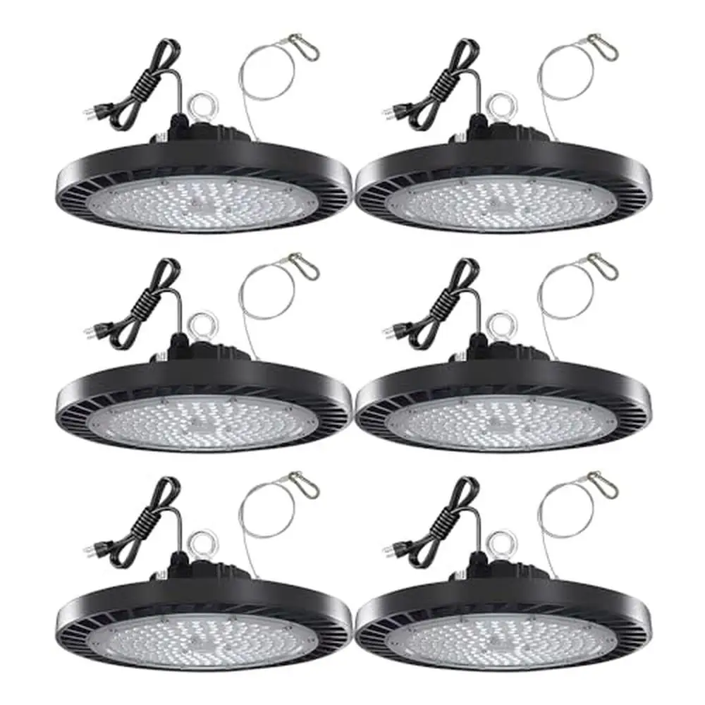 High Bay LED Light 200W 22000LM UFO 6500K Shop Warehouse Workshop Light Fixture