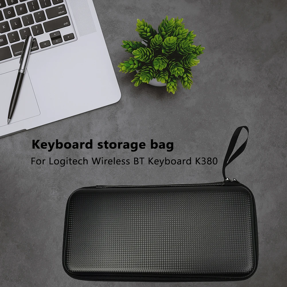Tas Penyimpanan Keyboard Tahan Air dengan Tali Tangan Casing Keyboard Nirkabel EVA Keras Tas Pelindung Keyboard untuk Apple Magic Keyboard
