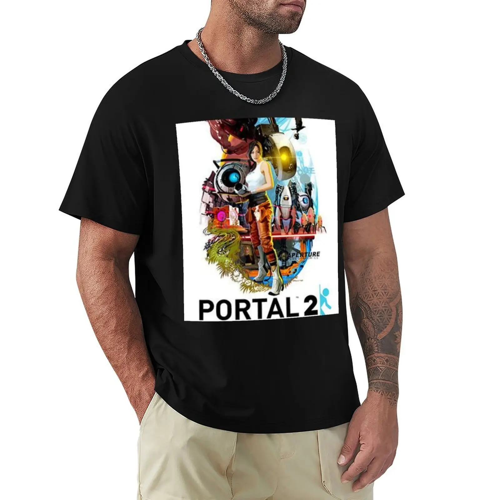 

Portal 2 Poster T-Shirt anime shirt vintage anime shirt plus size clothes t shirts for men