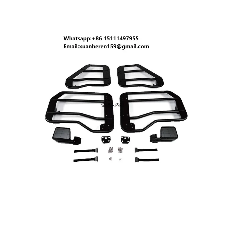 Auto Parts Steel Door Panel 4-Door Tubular Half Doors for Jeep Wrangler JL 2018-2023 New Plug and Play