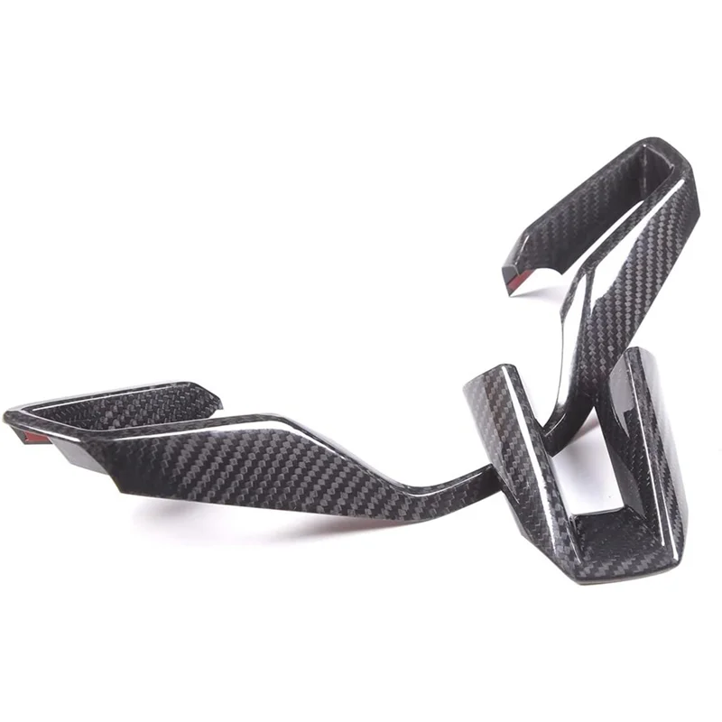 

X-T Carbon Fiber Car Steering Wheel Button Frame Cover Trim Kit for Porsche 911 Taycan 2019-2023 Accessories
