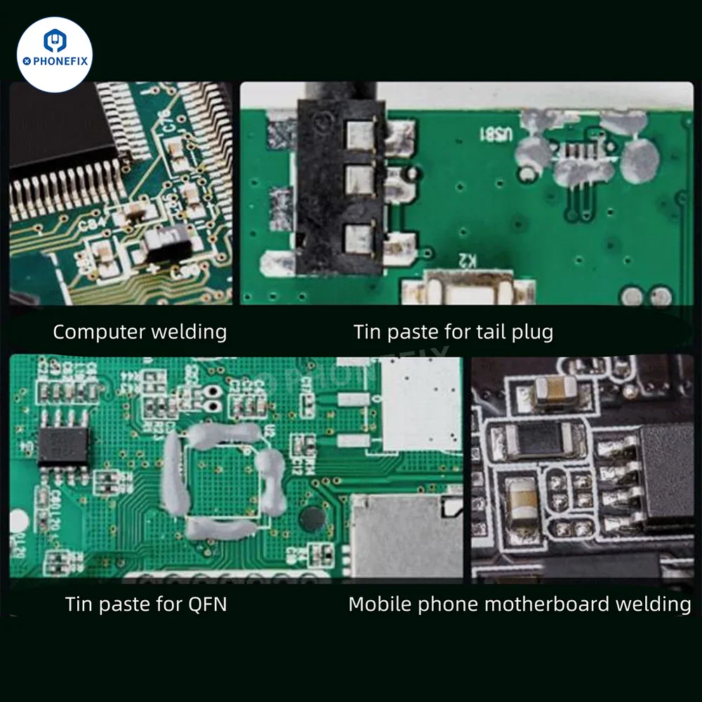 Оригинальная паяльная паста YCS 138. ℃   150 ℃   183 ℃   199 ℃   215 ℃   Оловянная паста для печатной платы мобильного телефона BGA CPU, оловянный флюс для посадки, инструменты для ремонта сварки