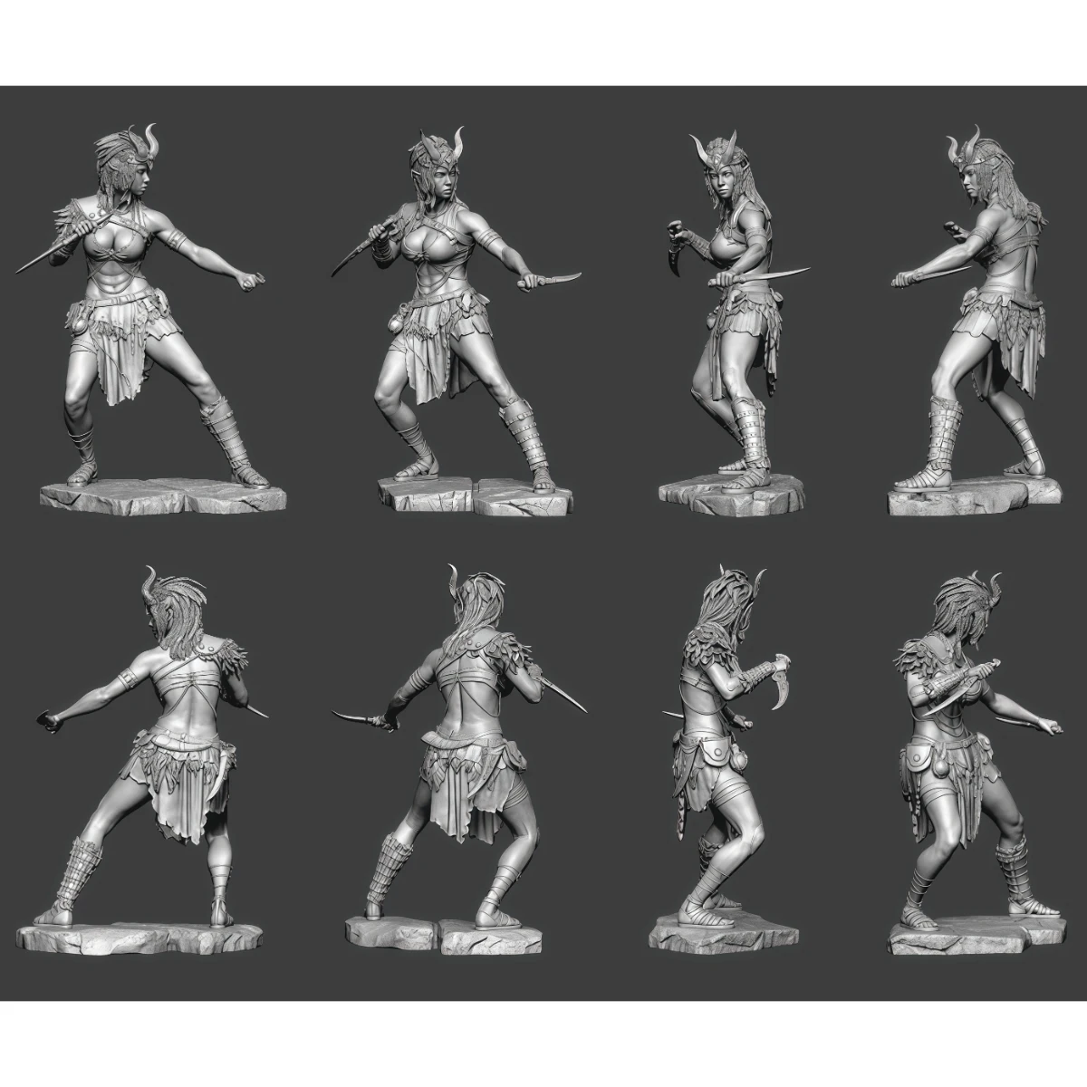 

75MM Resin Unpainted Model Kit, Fantasy World - Dark Elf Unfinished and Unpainted GK,