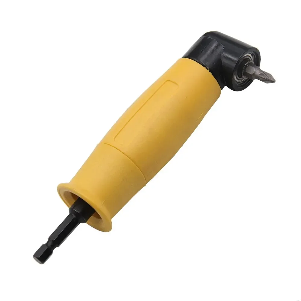 1pcs Hexagonal Handle Yellow 90 Degree Extended Corner Tool Right Angle Screwdriver Connecting Rod Electric Tool Accessory