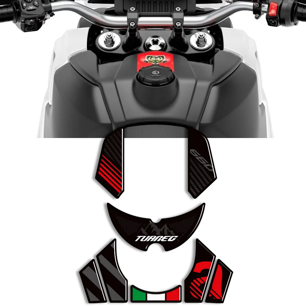 Tank Pad Cap Grips Gas Fuel Kit Knee Stickers For Aprilia Tuareg 660 RALLY Decals Bike Protection Adventure 2022 - 2026