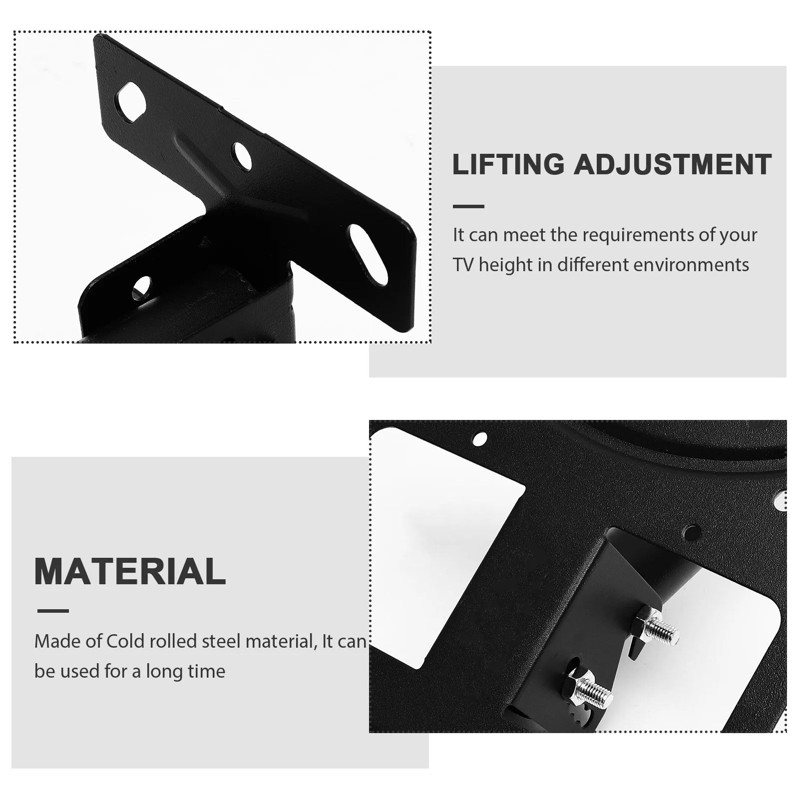 

Adjustable Wall Stand 360-Degree Rotation Bracket for LCD Monitor Ceiling Mount Steel Compatible with Living Room
