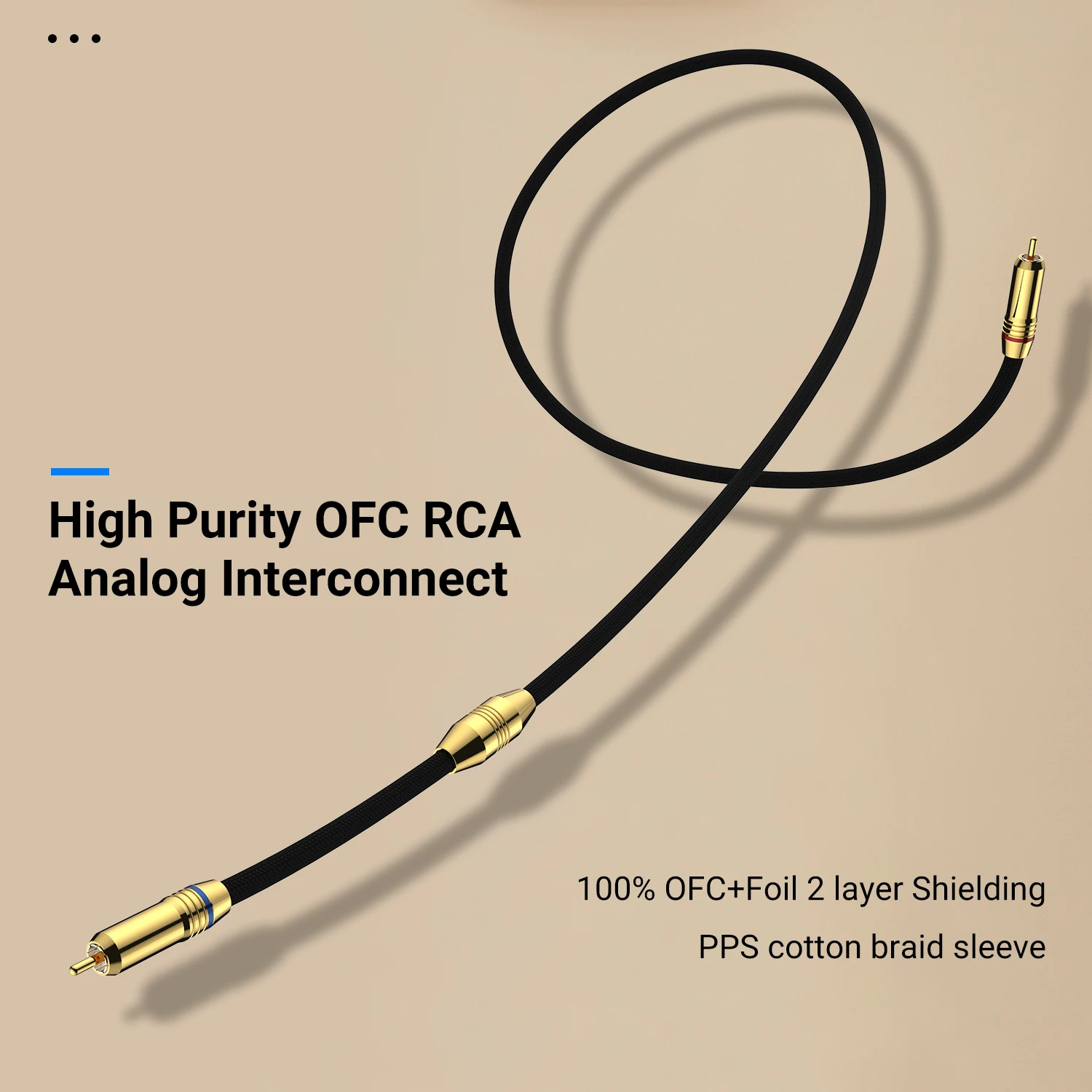 Audiocrast PR802 High Purity OFC RCA Analog Interconnect High End RCA Cable 2 Rca To 2 Rca Stereo Cables Male To Male Aux Cable