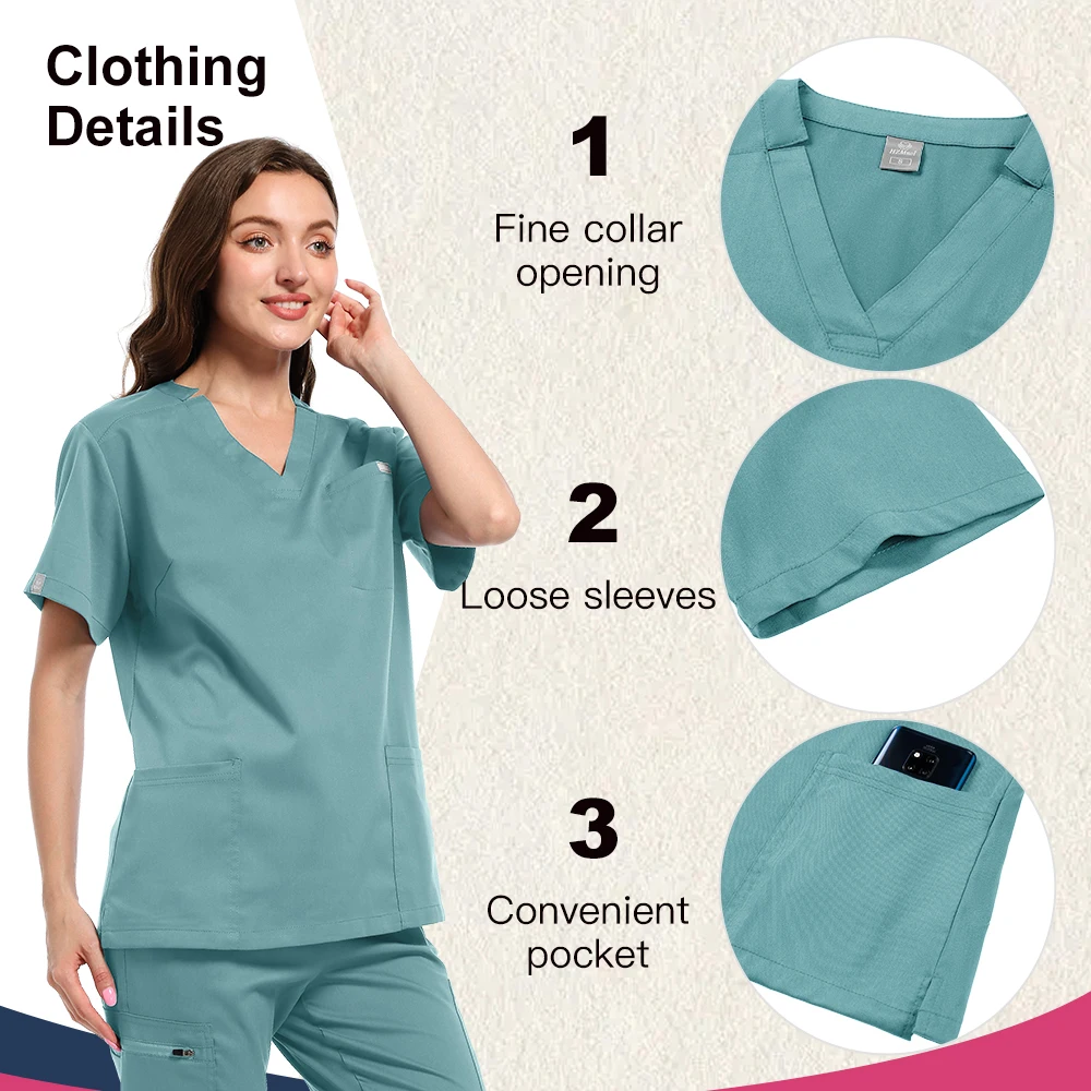 Clássico novo conjunto de esfoliantes de enfermeira dos homens acessórios uniforme médico cirúrgico dental clínico calças superiores roupas de trabalho de laboratório