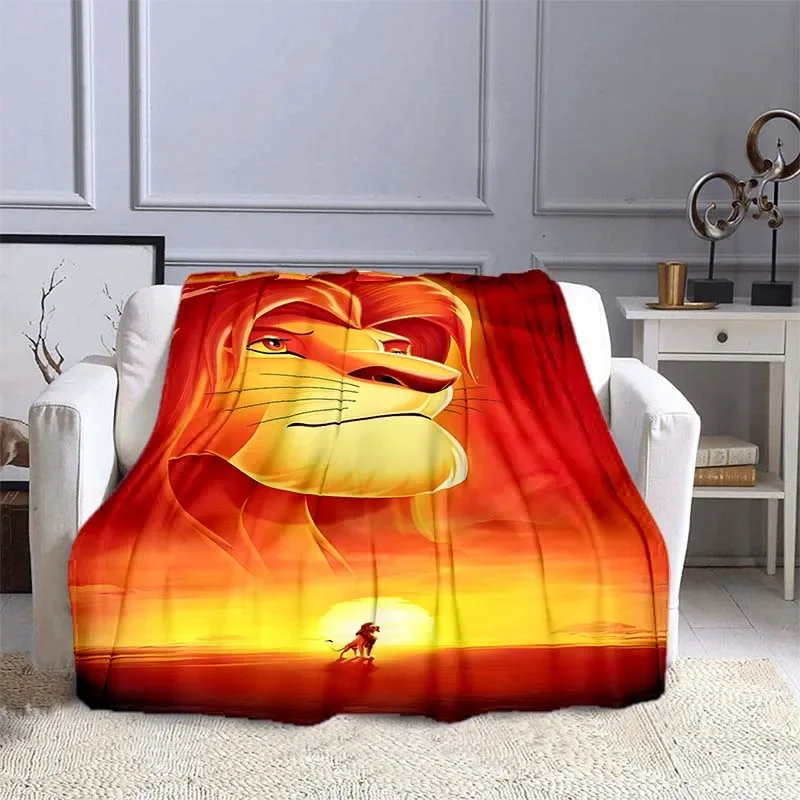 

6 Sizes Disney Lion King Printed Blanket Children Adult Blanket Soft and Warm Bedding for Bed Sofa Outdoor Travel Cover Blanket