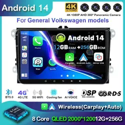 9 “Android 14 Auto Multimedia Speler For Vw Volkswagen Golf Polo Skoda Rapid Octavia Radio Tiguan Passat Amarok Gps Navigatie