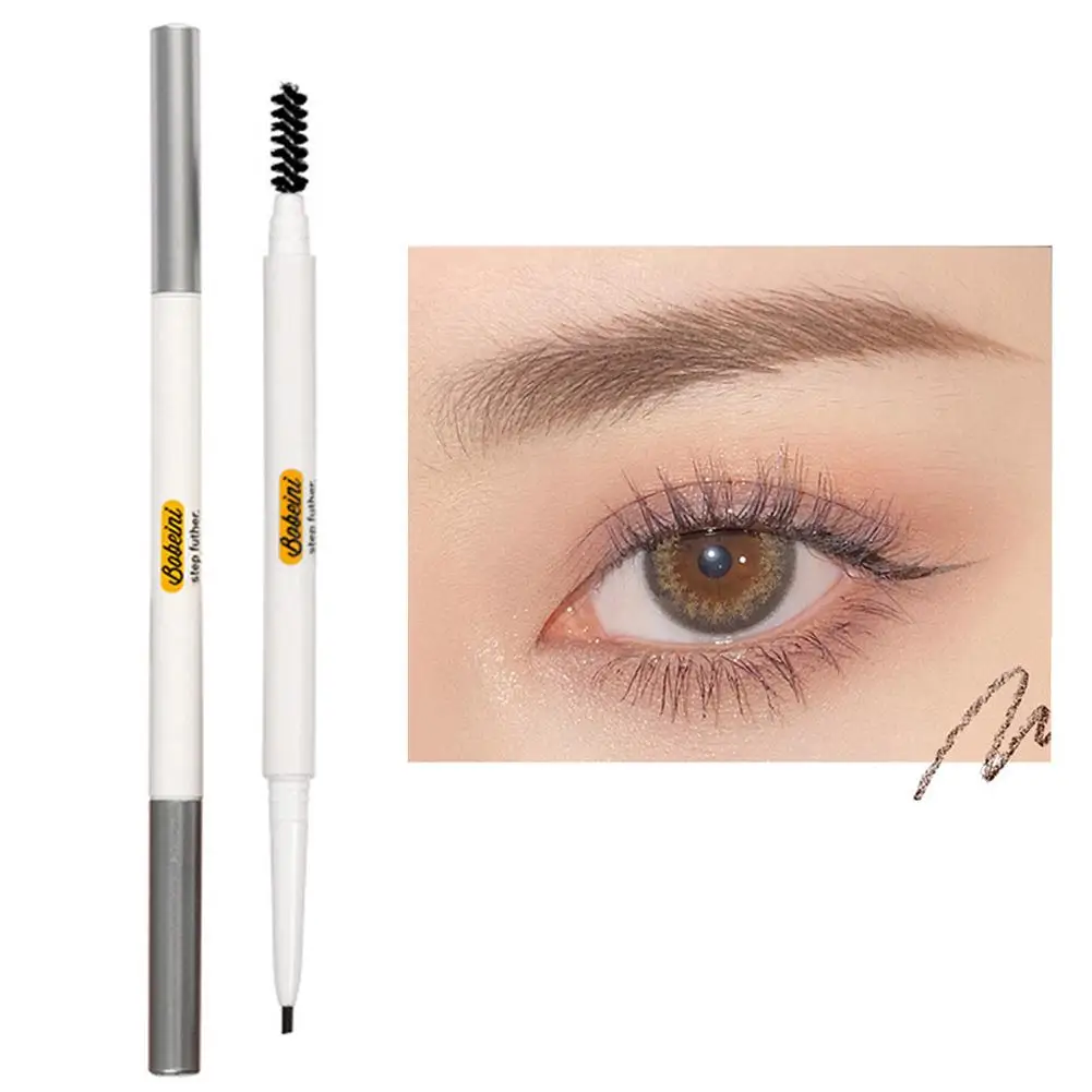 Double HEAD Fine ดินสอเขียนคิ้ว Double-Ended กันน้ํา Eyebrow Professional ยาวเหงื่อแต่งหน้า Enhancers Y7K6