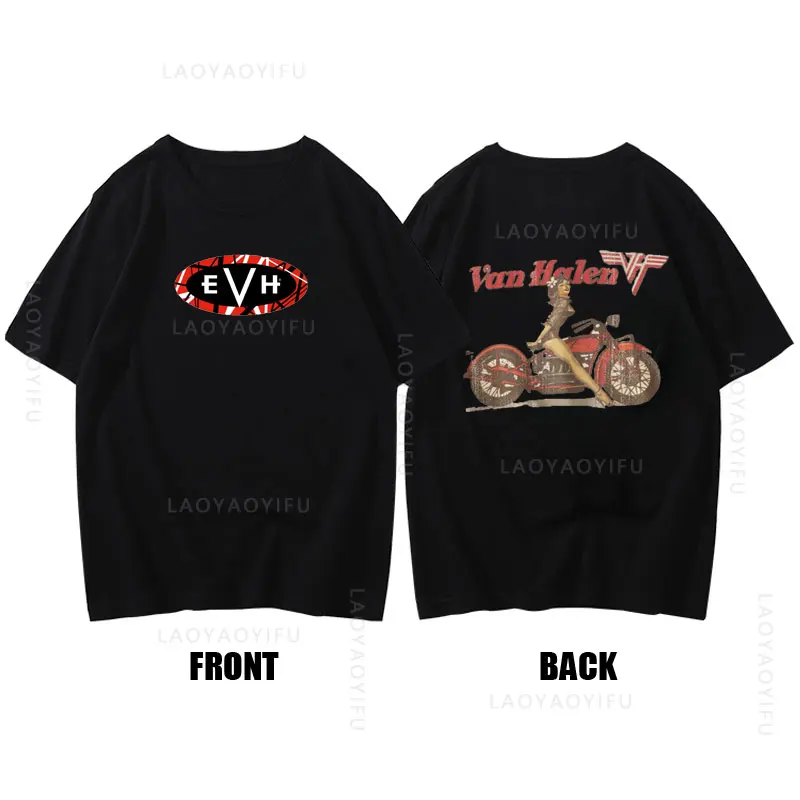 Hot Sale Eddie Van Halen Evh Theme 100%Cotton Summer Streetwear Unisex T Shirt Clothing Unique Short Sleeve Tee Graphic Gym Top
