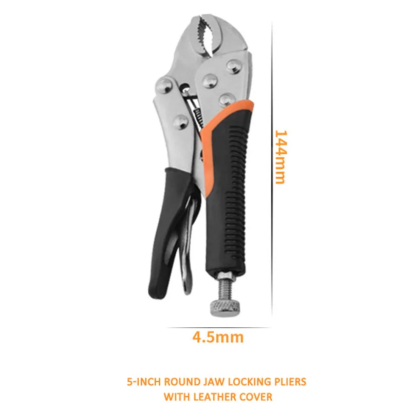 Multi-tool 10/7/5 Inch Multifunctional Round Mouth Locking Pliers Ground Mouth Straight Jaw Lock Vise Grip Clamp Hand Tools