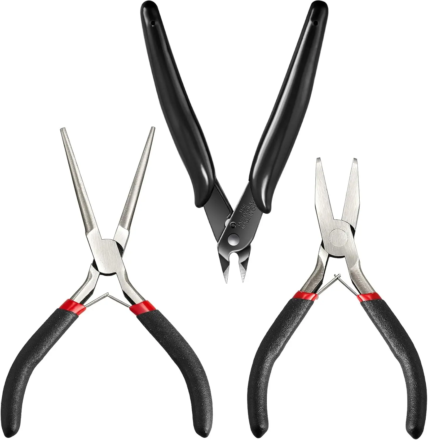 3 Pieces Metal DIY Puzzles Model Tool Sets Include 1 Pieces Nozzle Pliers 1 Pieces Flat Nose Pliers 1 Pieces Needle Nose Pliers