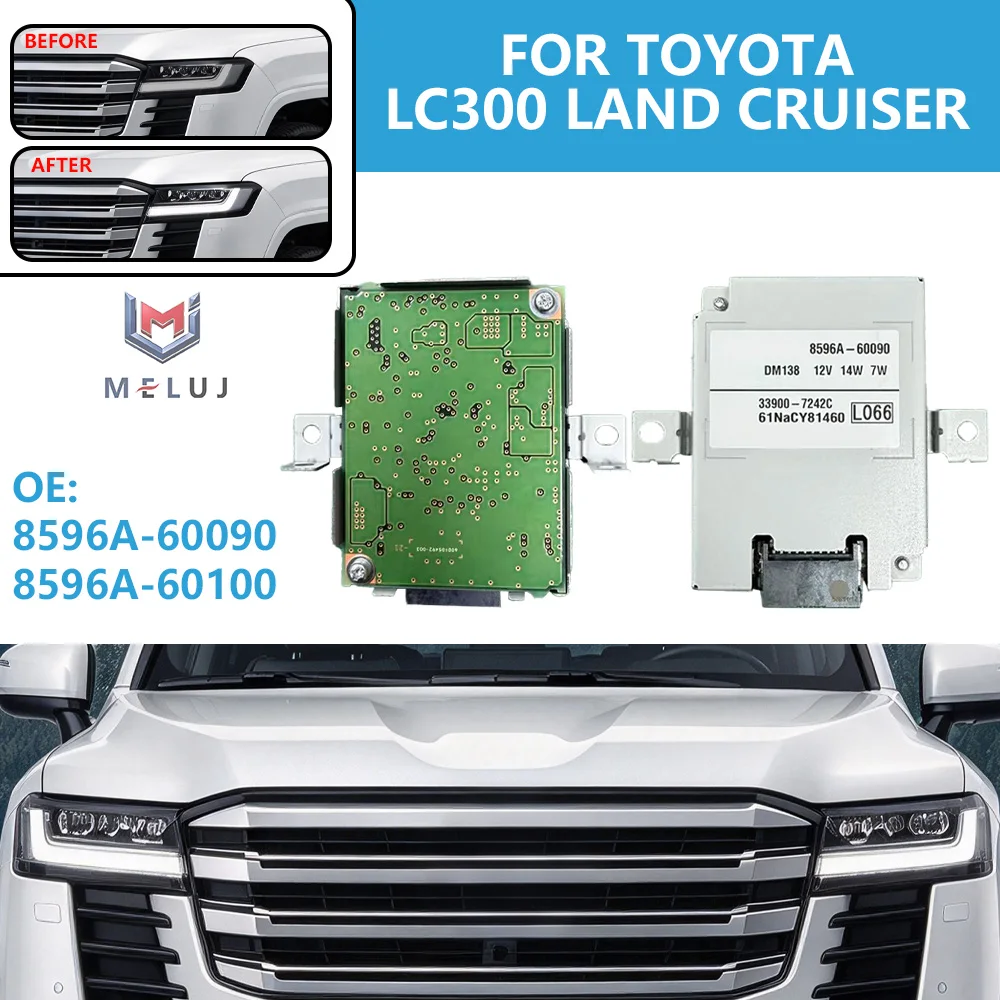 8596A-60090 8596A-60100 For Toyota Land Cruiser LC300 Headlight DRL Daytime Running Light Control Module 33900-7242C 33800-7242C
