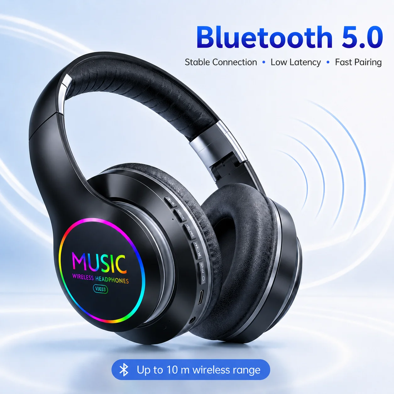 Anc Wireless Over Ear Headphones - RGB 헤드폰 블루투스 5.0 무선 오버이어