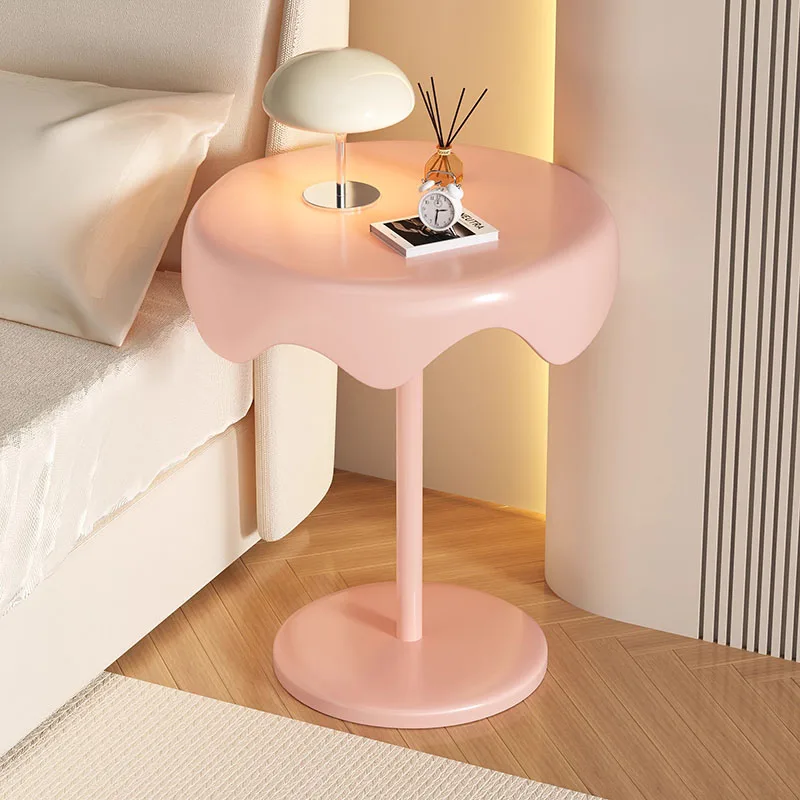 

Gothic Narrow Girls Night Table Gold Acrylic Golden Legs Night Table Glass Round Meuble De Rangement Bedrooms Furniture