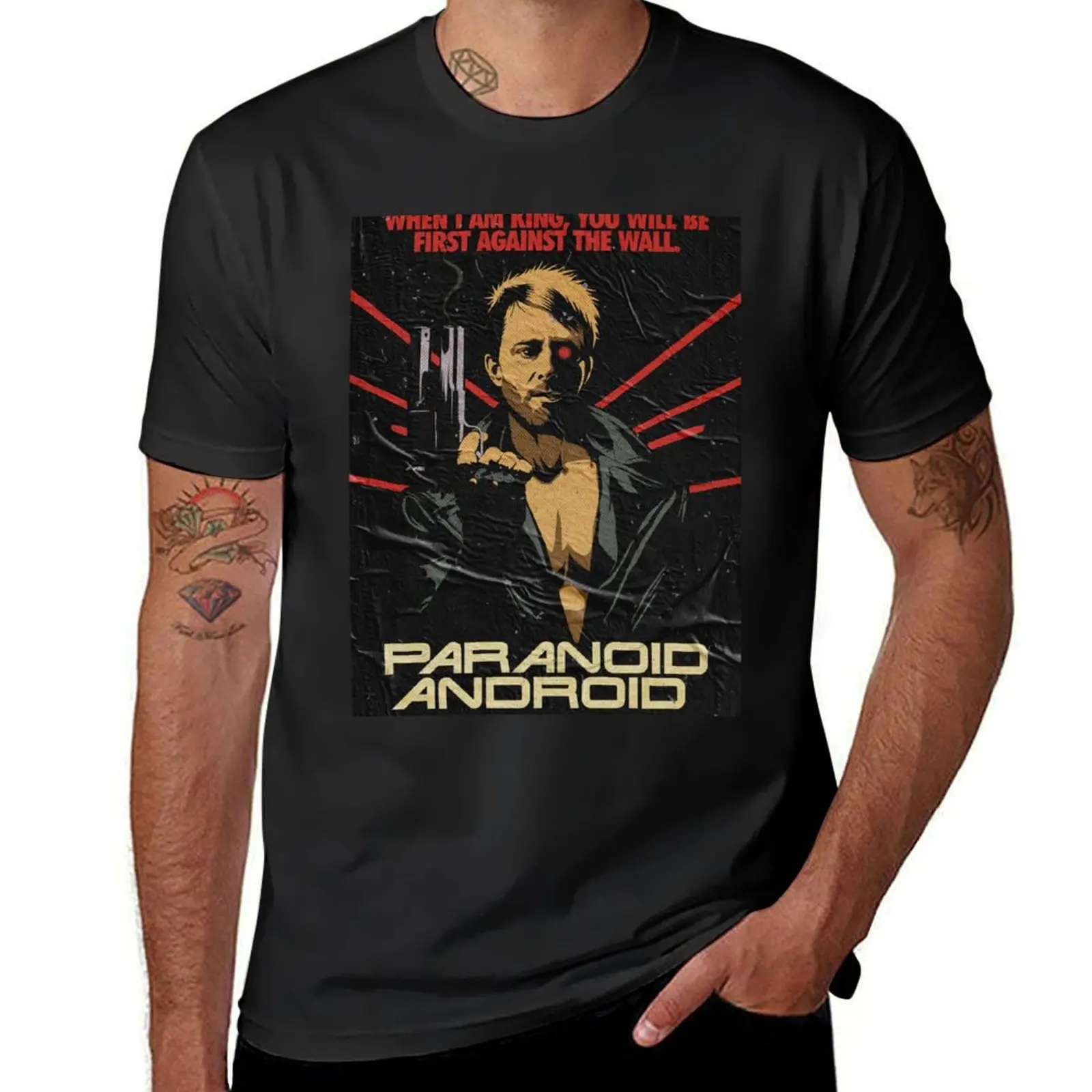 Paranoid T-Shirt plus size tops funnys Short sleeve tee oversized t shirts for men