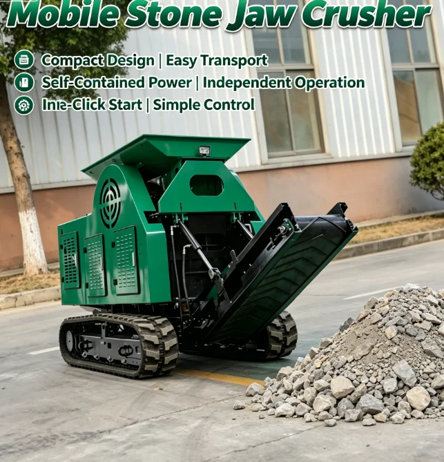 Customized China Manufacturer Crawler Crusher 4tph Stone Crushing Mobile Jaw Stone Crusher