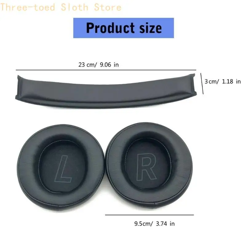 Protein-Leder-Ohrpolster, Ohrpolster, Schwamm-Ohrpolster, Abdeckung, Kopfbalken-Abdeckung für Hecate G5BT Headsets E74A – Detail 6