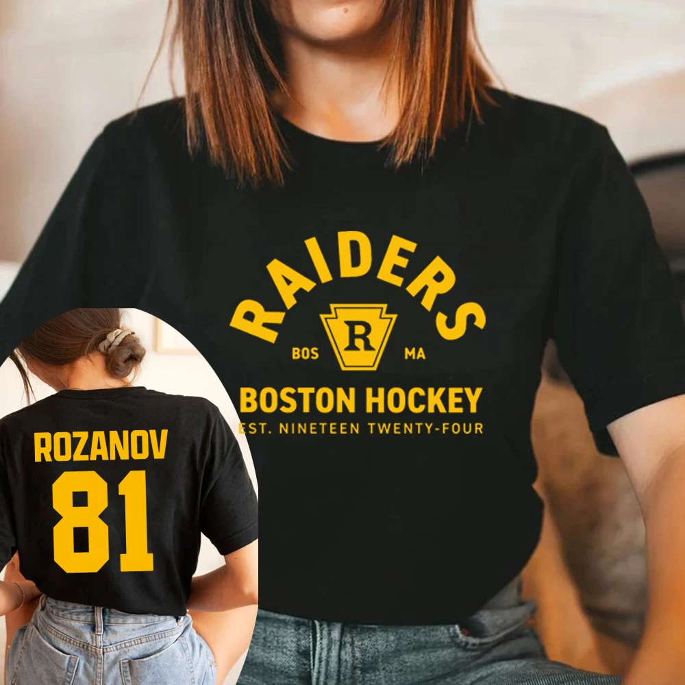 Ilya Rozanov 81-Boston Raiders Unisex Tee Hockey Romance Fan Shirt Short Sleeve Casual T-shirt Lya Rozanov Shane Hollander Shirt