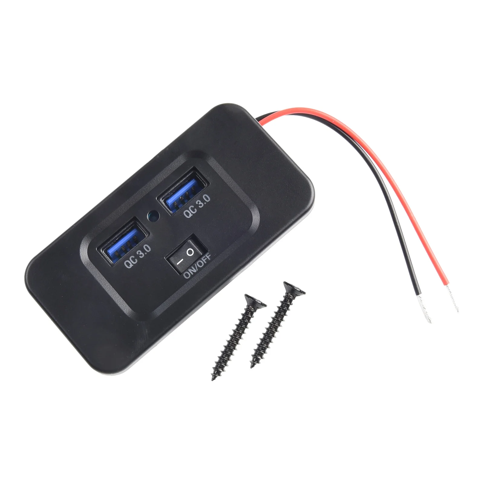 

QC 3.0 USB Fast Charger Socket With Switch LED Light Power Outlet Quick Charge For 12V 24V Car Motorcycle RV Boat