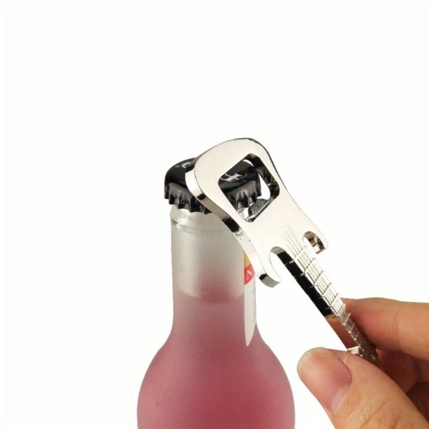 "Ergonomic" Guitar-Shaped Zinc Alloy Bottle Opener - Easy Open For Beer, Wine & Juice - Perfect Kitchen Gadget