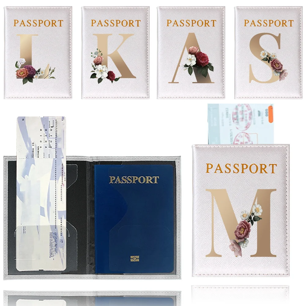 Passport Cover Passport Holder Travel Waterproof Passport Protective Cover Unisex Printing Gold Letter Series Travel Accessories