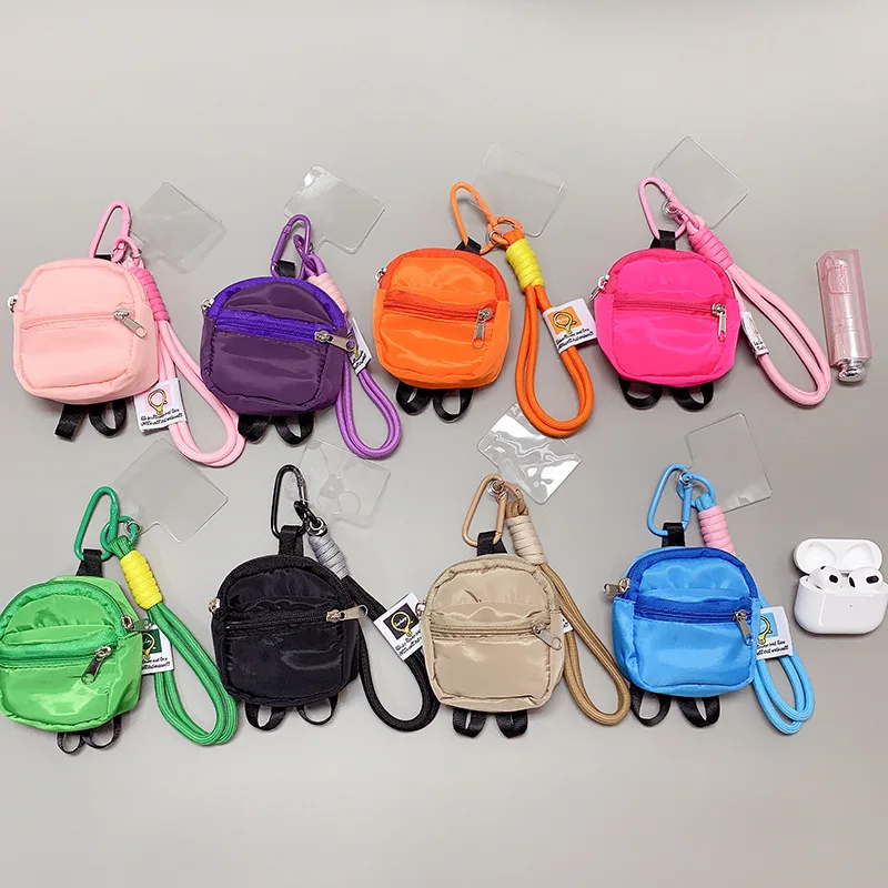 Double-layered small schoolbags, coin purses, phone cases, b