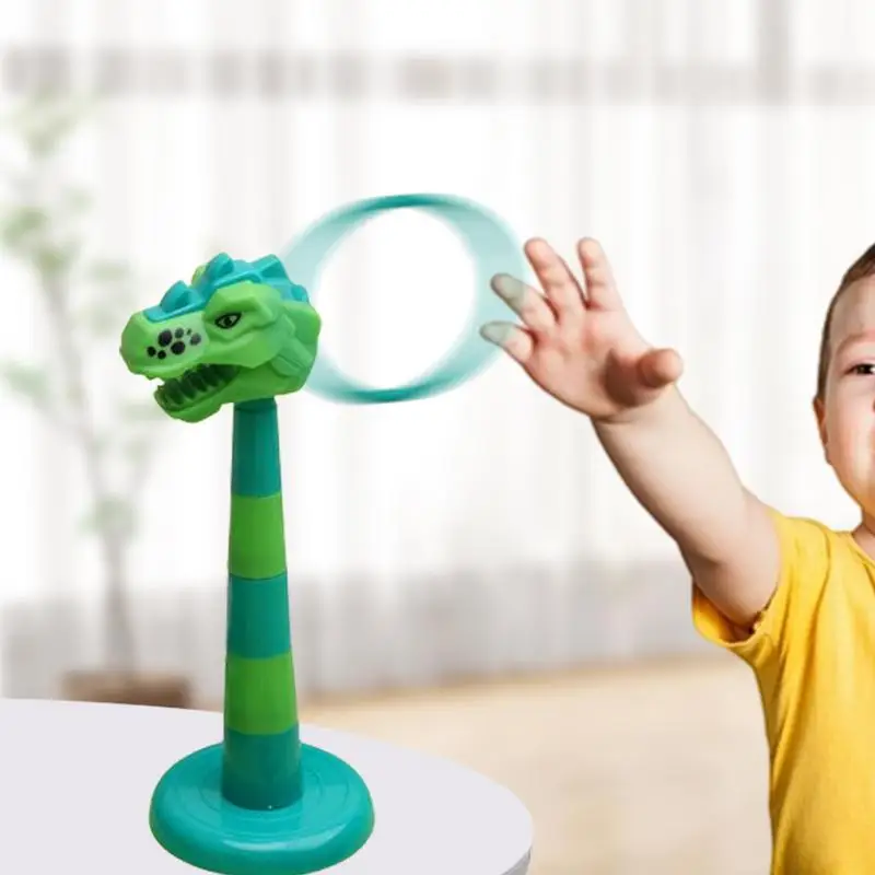 Cincin lempar Game untuk anak-anak lucu dinosaurus dapat dilepas mainan cincin edukasi luar ruangan lempar permainan portabel Tossing dan permainan aktif Set