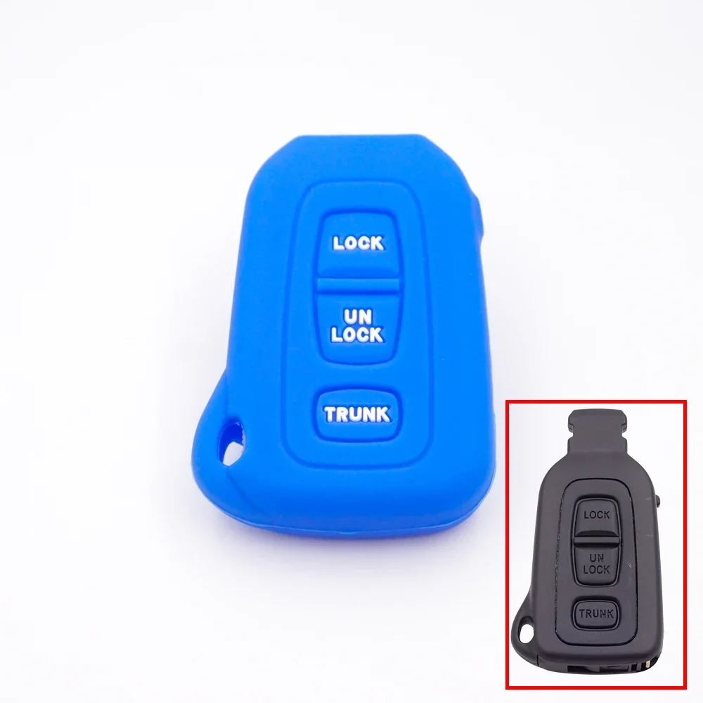 Cocolockey Silicone Car Key Cover Shell Fob Case dla 2002-2006 Lexus LS430 3Button Smart Prox Enter Car Remote Key Fob