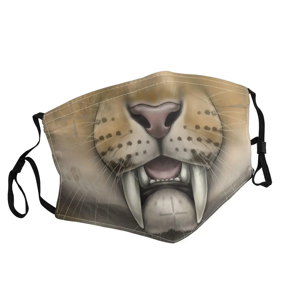 Smilodon Face Fashion Trend Masks Washable Mask