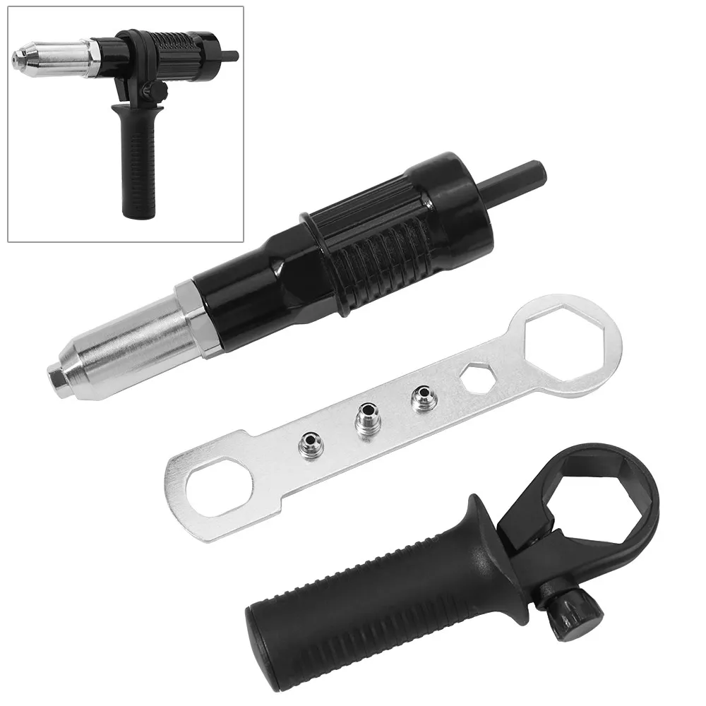 2.4-4.8 MM Electric Rivet Tool Quick Connect Power Drill Attachment Cordless Rivet Tool 1/4 Inch Hex Shaft High Efficiency