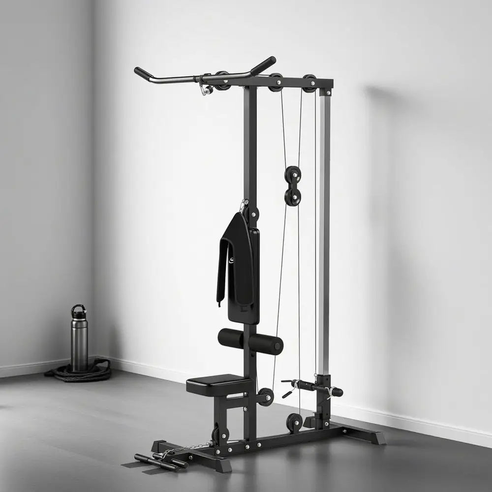 Lat High Low Pulley Station With Adjustable Seat And Footplate_voghion.com