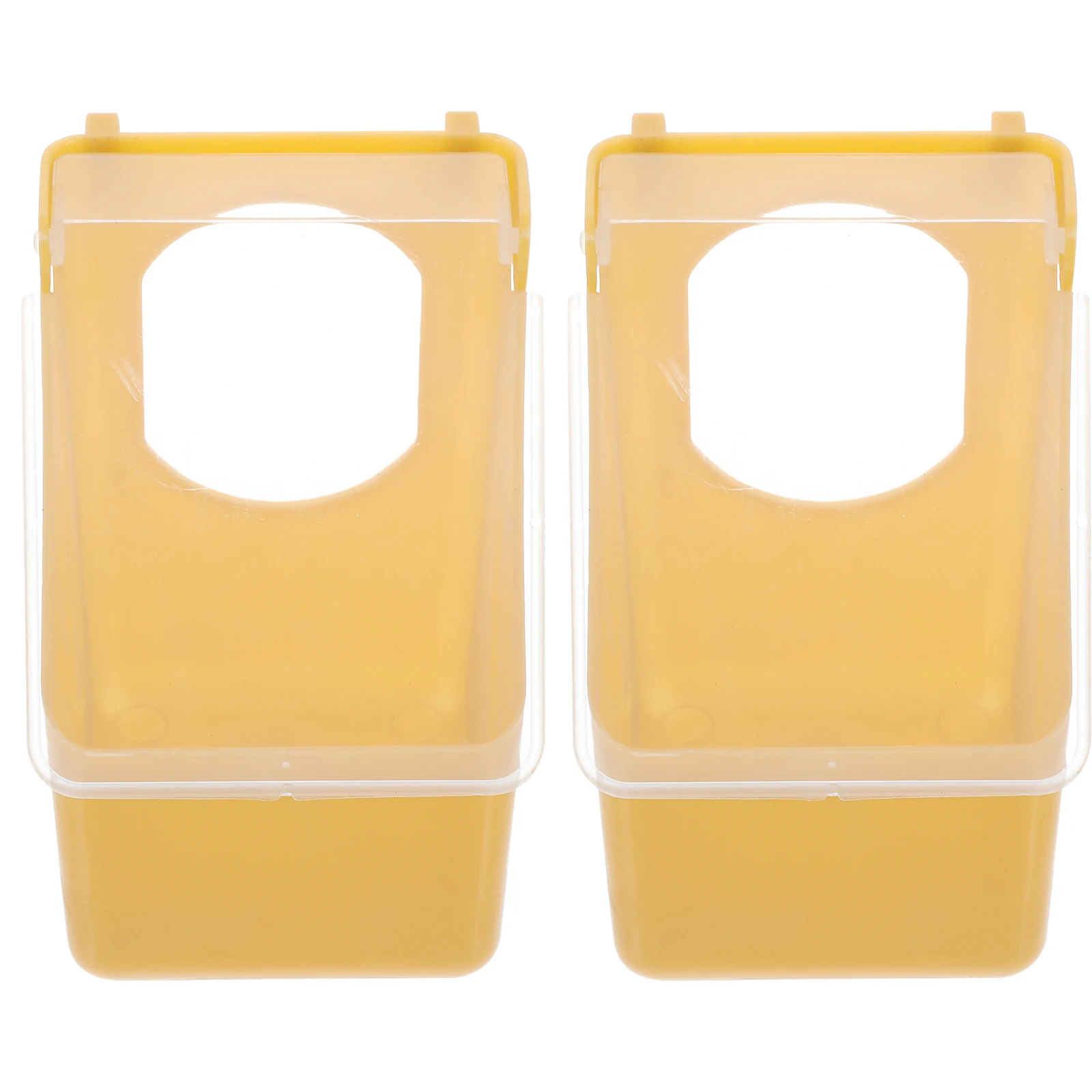 

2pcs Pigeon Feeder Hanging Bird Small Poultry Chicken Feeders Cage Feeding Holder Spacesaving Easy Clean Reusable