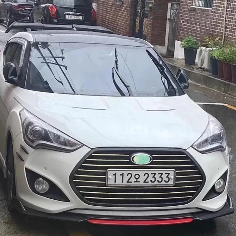 

Глянцевый черный, красный, для Hyundai Veloster 2010-2023, диффузор переднего бампера из АБС-пластика, разделитель губ, аксессуары, комплект кузова, спойлер