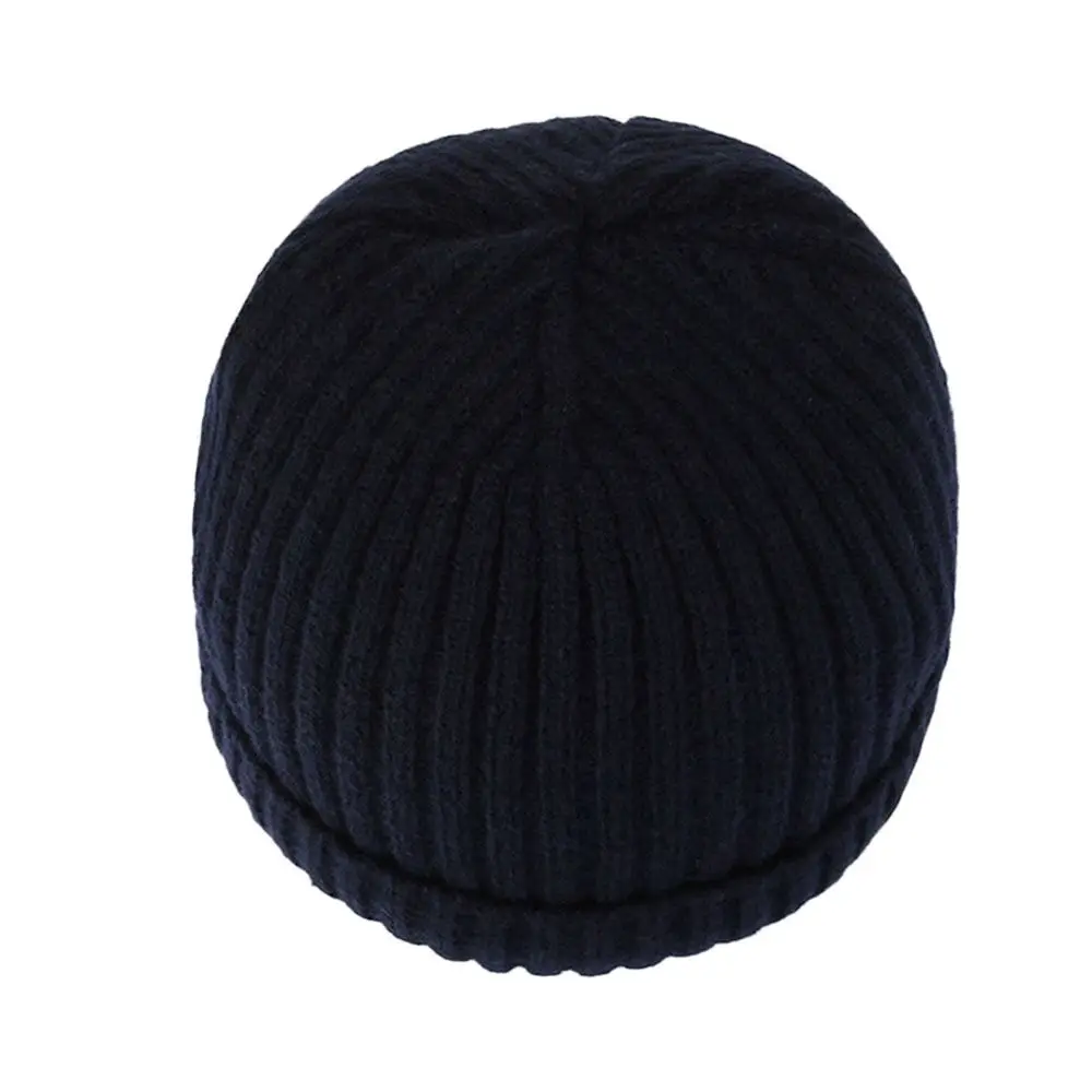 الشتاء لينة محبوك قبعة الصوف مبطنة الدافئة بيني قبعة سميكة يندبروف سدادات حماية الأذن قبعة الرجال