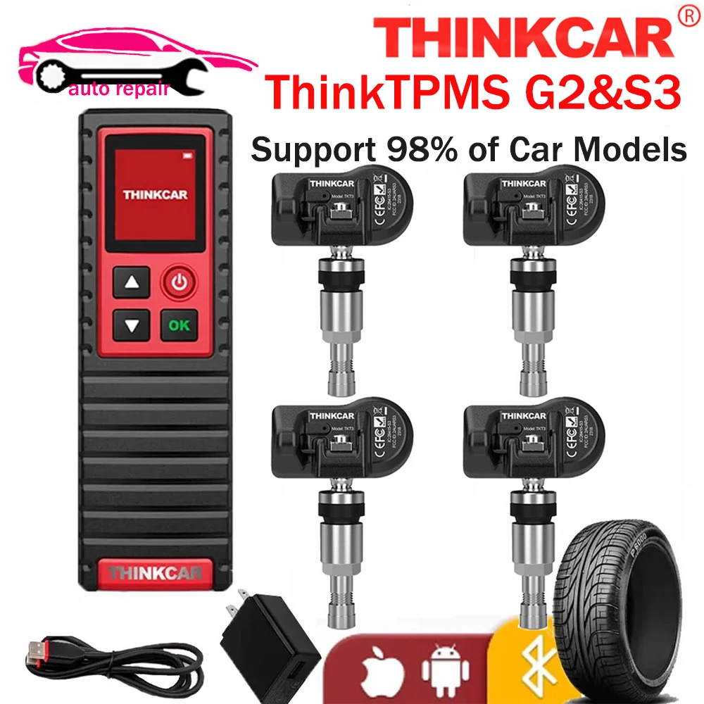 

THINKCAR THINKTPMS G2 TPMS Car Tire Pressure Diagnosis Tool Car Tire Pressure Diagnosis Tool Autimotive TPMS Sensor Programming