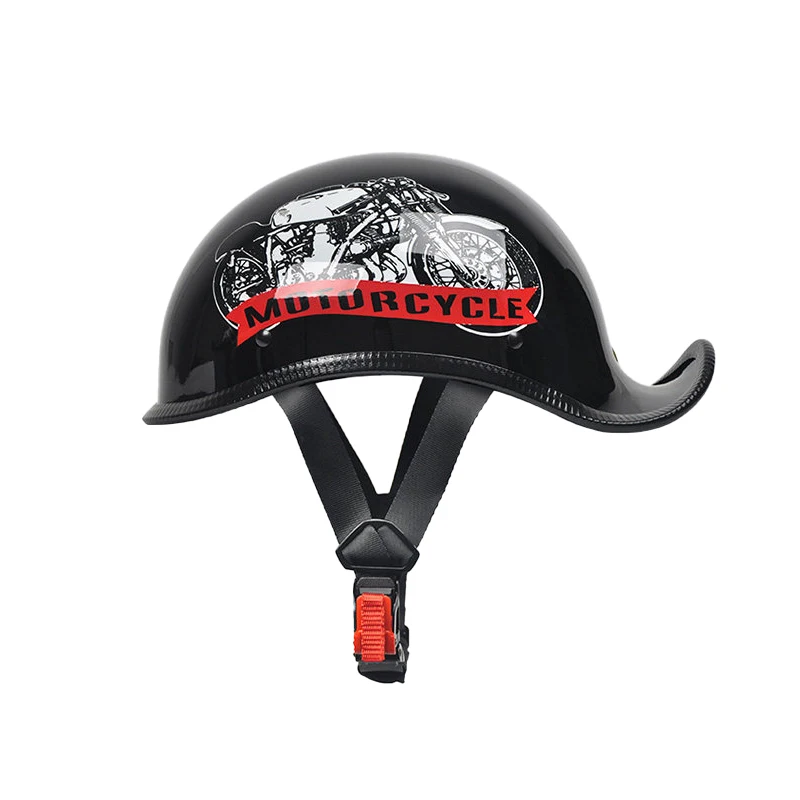 

Retro-style inverted tail helmet, suitable for both men and women to ride in all seasons; lightweight spoon-shaped helmet