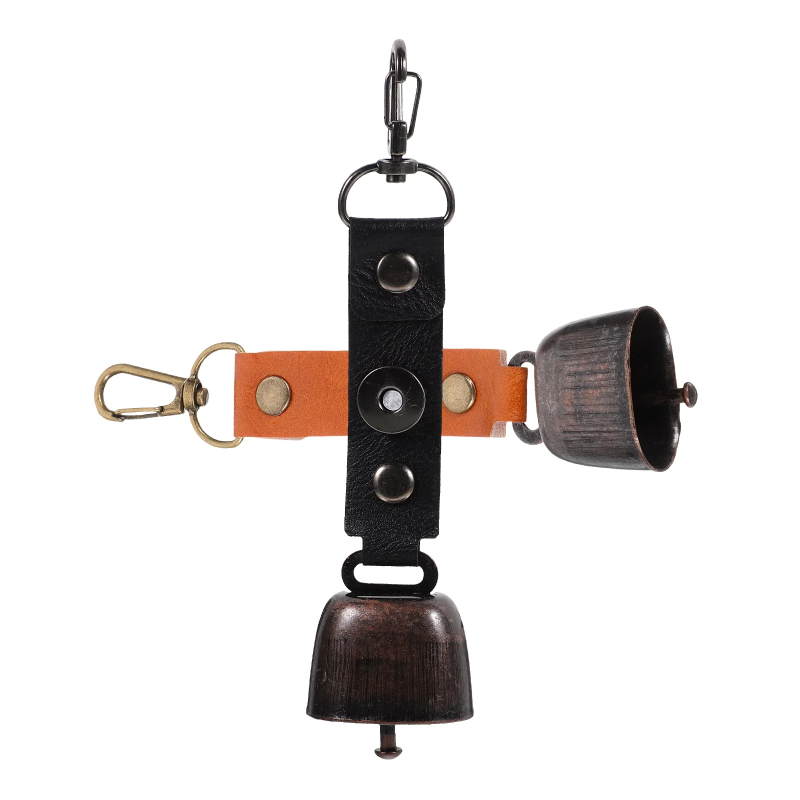 

2 Pcs Bear Bell Camping Accessories Caramel Black Cow Bells Hiking Ornaments Pet Travel Anti Lost Small Loud Outdoor Survival