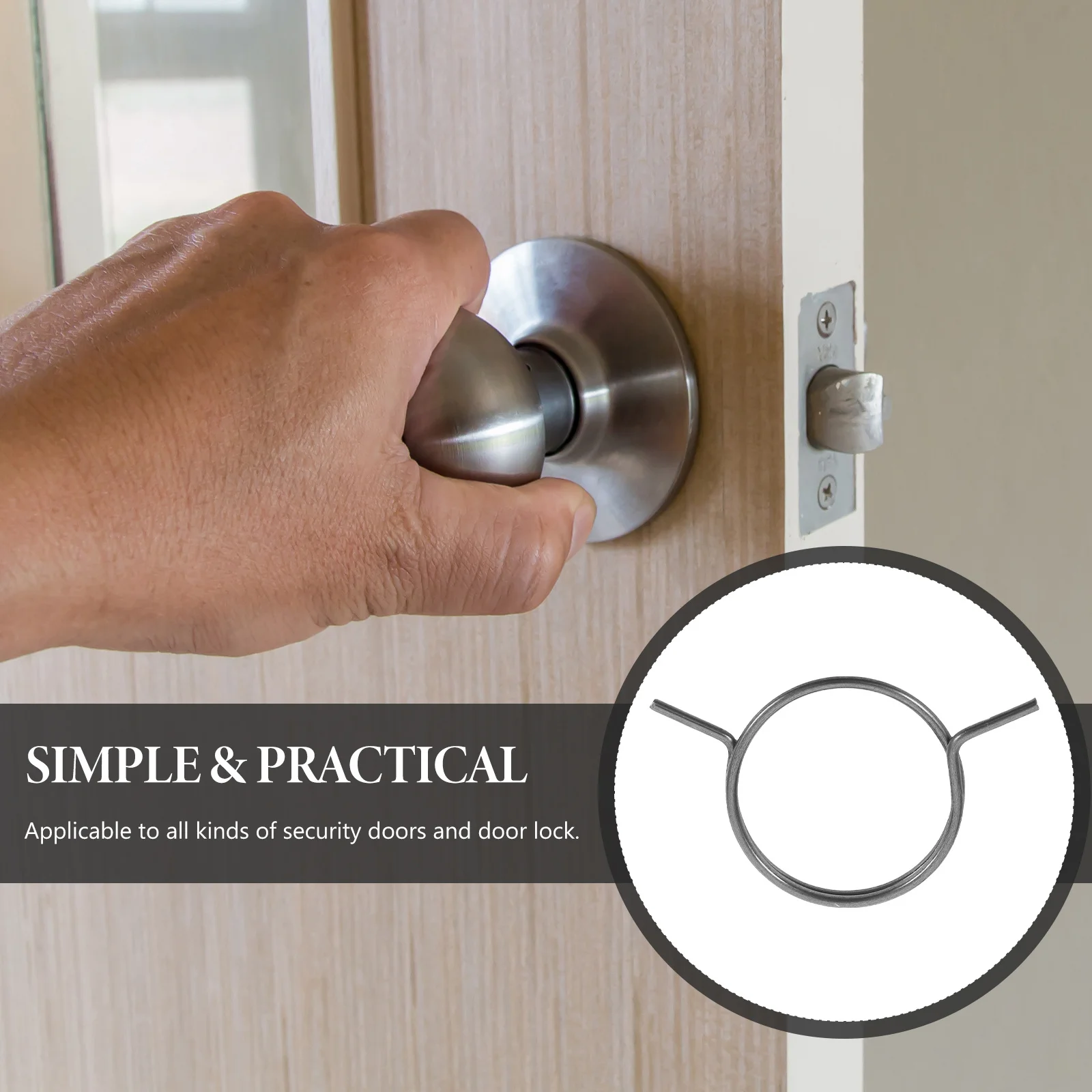 

10pcs Metal Spring Kit For Door Core Replacement Durable Iron Core Springs Bulk Bedroom Garage Barn Door Safety Locks Lock