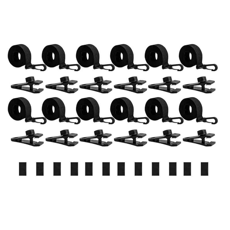 ABKY-36Pcs Pool Solar Cover Reel Attachment Kit, Inground Swimming Pool Solar Cover Straps And Clips