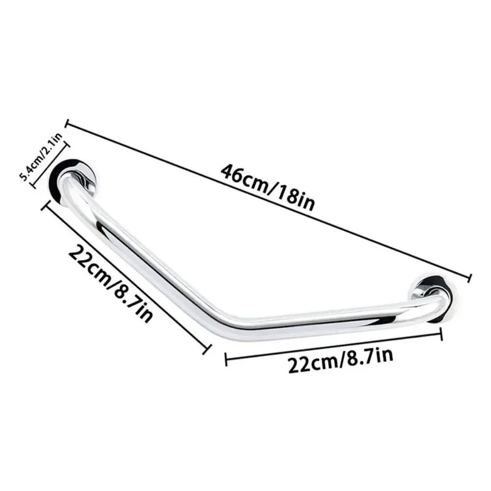 135-Degree Angled Stainless Steel Bathroom Grab Bar