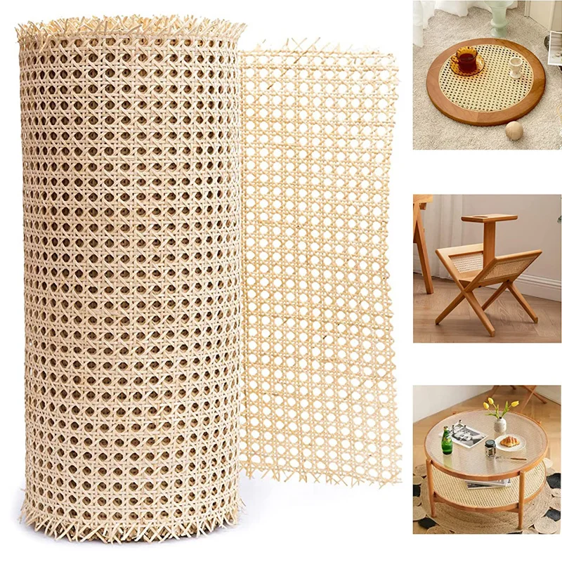 PE Rattan Webbing For Cane Projects 40 45 50Cm Woven Open Mesh Cane - Cane Webbing - PE Rattan Webbing Roll Plastic