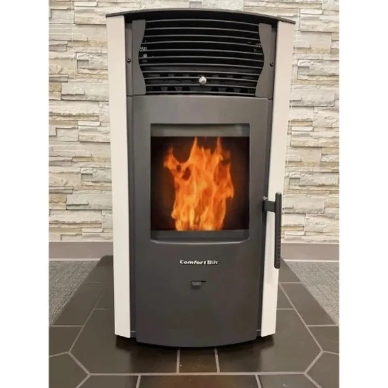 HP50S Small Wood Pellet Stove Compact Heats 2,200 ft² 47 lb Hopper Arctic White