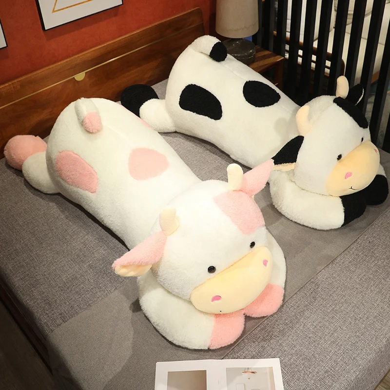 

1pc 110cm Giant Highland Cow Stuffed Animal Colorful Plush Toy Jumbo Soft Fluffy Body Pillow Huge Size Gift for Kids