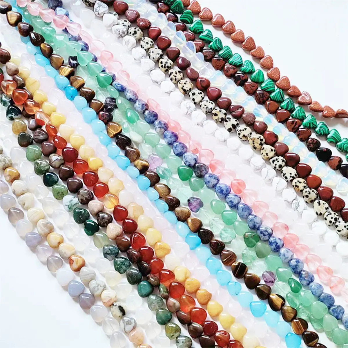 النساء 10 مللي متر القلب سحر 8 مللي متر جولة الخرز الأحجار الكريمة سوار شفاء شقرا كريستال تمتد مطاطا الروحية مجوهرات هدية #6