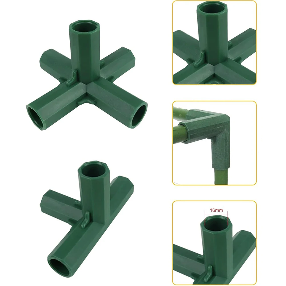 For Gardening For Organization Garden Frame Connectors 16mm Tube Connectors Frame Gardening Inner Diameter 16mm 5-way Design