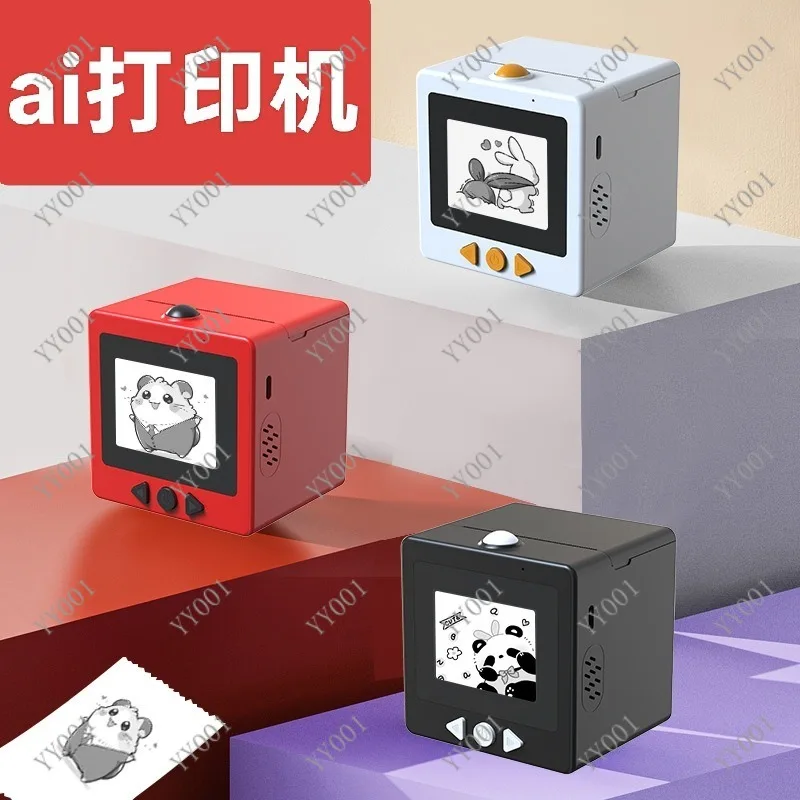 

Умный термопринтер с ИИ, голосовым управлением, экраном, Bluetooth, Wi-Fi, портативный, для цветной фотопечати
